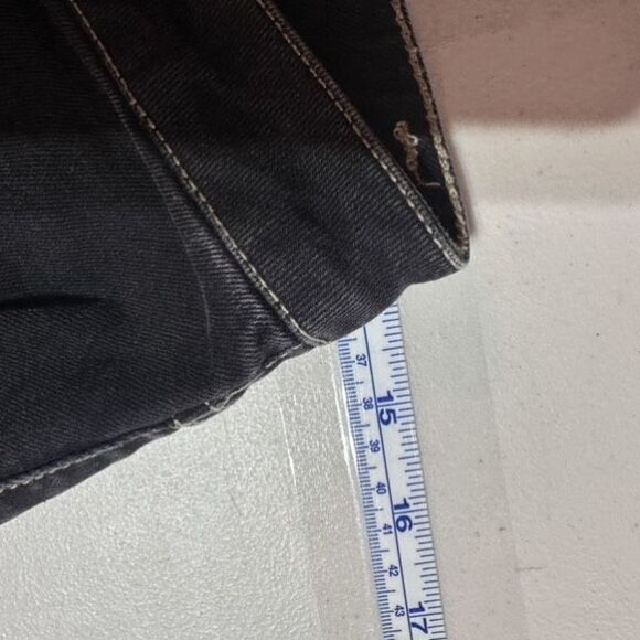 Please Button Fly Black Boyfriend Jeans Made in Italy Size XS X Small Stretch - Picture 4 of 14
